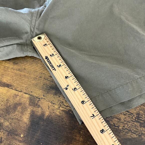 Vintage OP cargo shorts men’s size large green khaki elastic waist ocean pacific - Picture 9 of 10